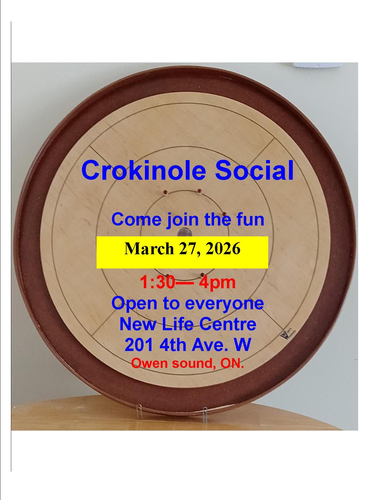 Event image Crokinole social,